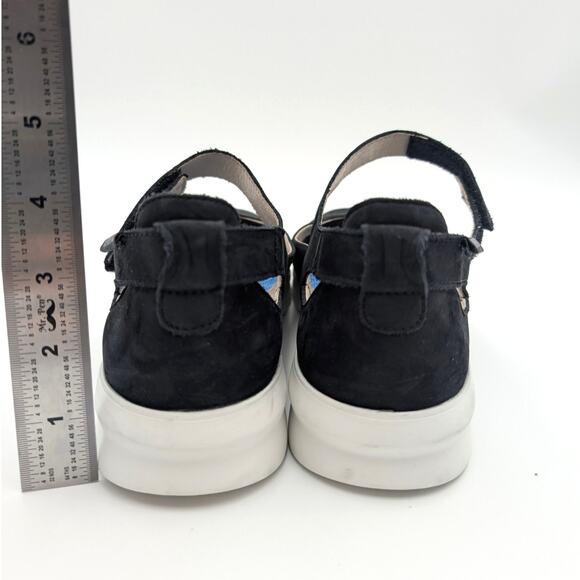 Mephisto Marsia Mary Jane Flat Shoes Women's Black/White Sz US10.5 Fits Like 9.5 - Picture 4 of 11